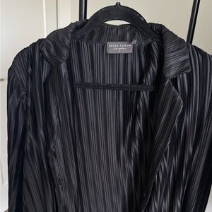 Dress Forum Black Pleated Top